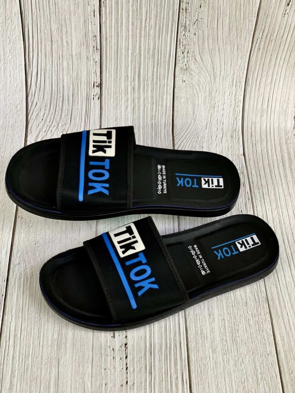 Men's blue tik tok slippers