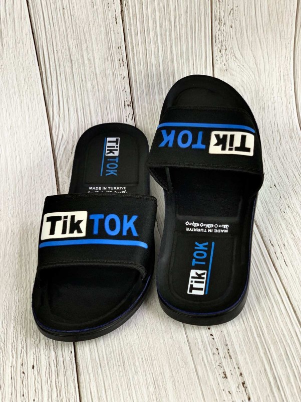 Men's blue tik tok slippers