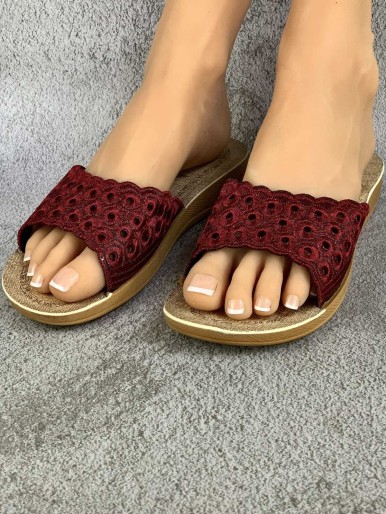 Red and gold slippers