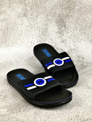 Black and blue slippers 35