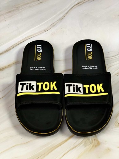 Men's yellow tik tok slippers