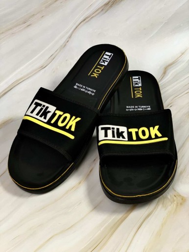 Men's yellow tik tok slippers