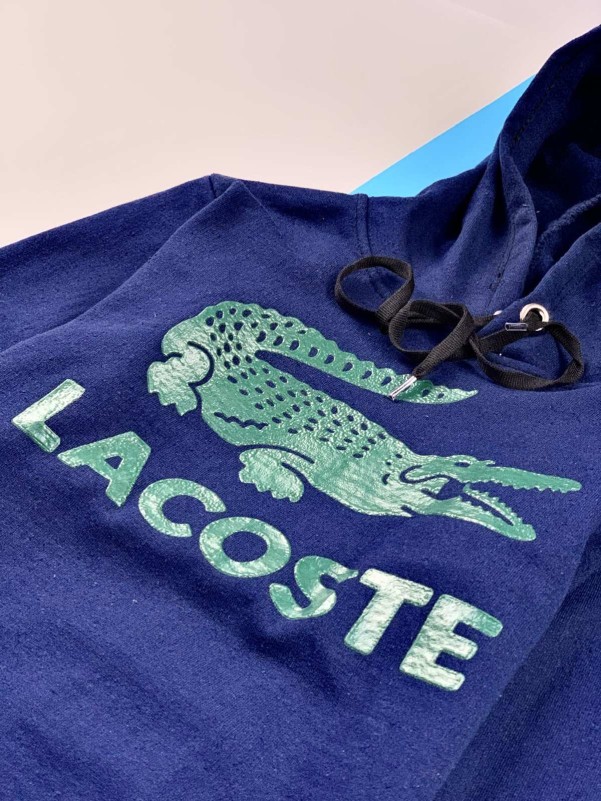 Lacoste Blue Sweatshirt With Hooded Lacoste