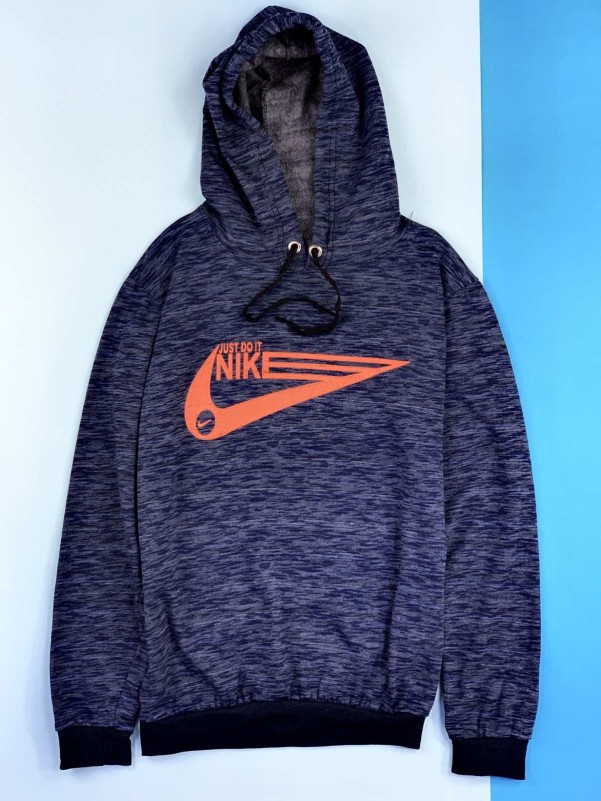 سويت شيرت ازرق مع غطاء هودي nike