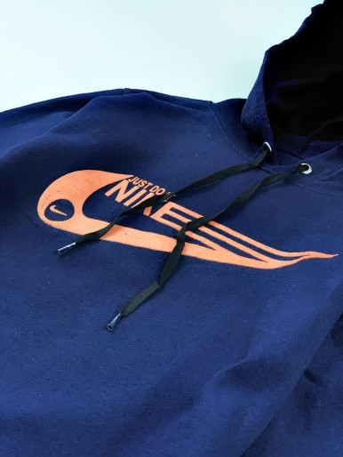 Nike blue sweatshirt with hoodie