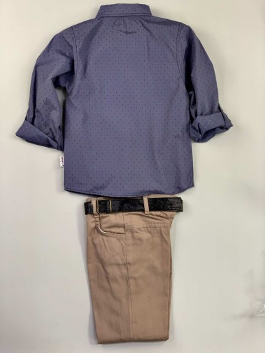 Boys' purple set with shirt