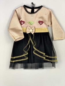 Girls black and gold dress