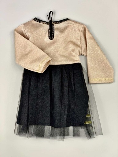 Girls black and gold dress