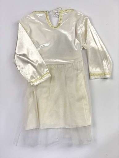 Girls' white and gold dress