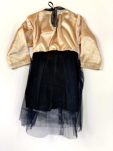 Girls black and gold dress