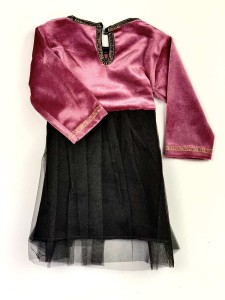 Pink and black dress for girls