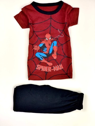 BOYS RED SET WITH SPIDER MAN T-shirt