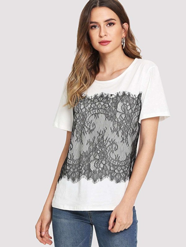 Lace Panel Tee