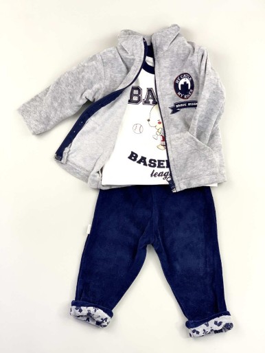 Boys' jeans set with T-shirt and jacket