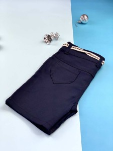 Girls navy blue jeans shorts with stars