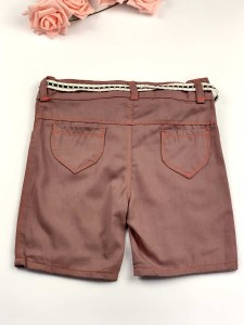 Girls brown jeans shorts with stars