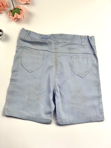 Girls gray jeans shorts with stars
