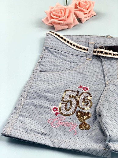 Girls Gray Jeans Shorts 56