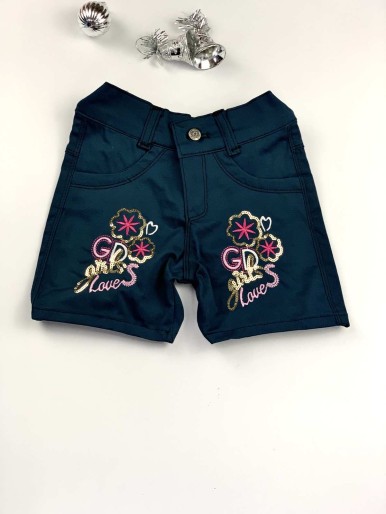 Girls Navy Jeans Shorts 56