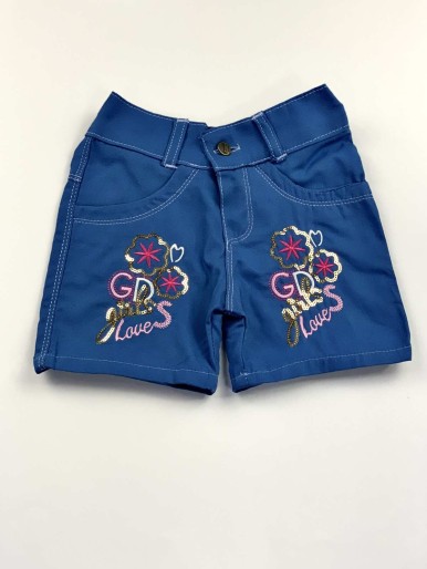 Girls blue jeans shorts 56