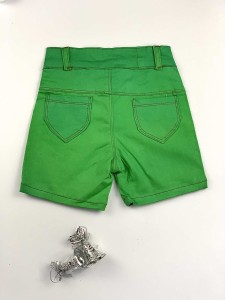 Girls' green jeans shorts GIRLS