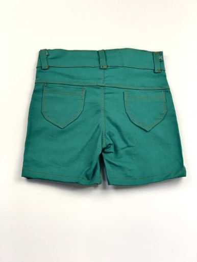 Girls' green jeans shorts GIRLS