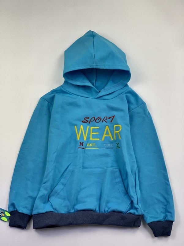 Boys' blue hoodie SPORT WEAR