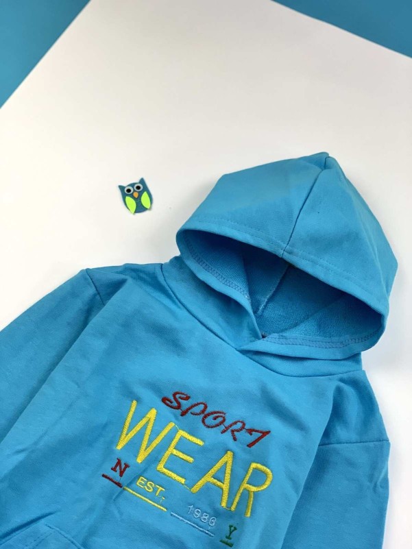 Boys' blue hoodie SPORT WEAR