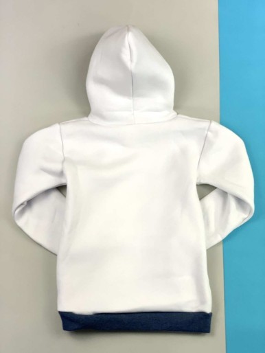 Boys' white hoodie SPORT WEAR