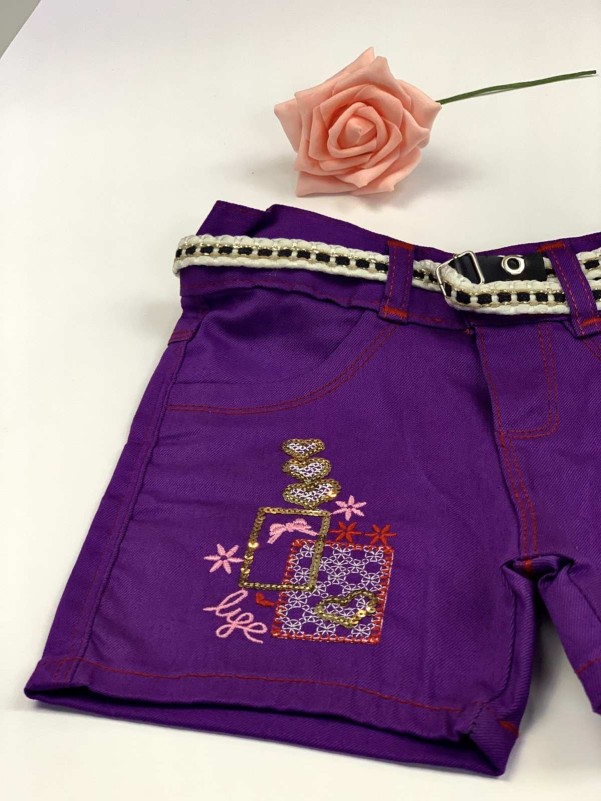 Girls purple jeans shorts