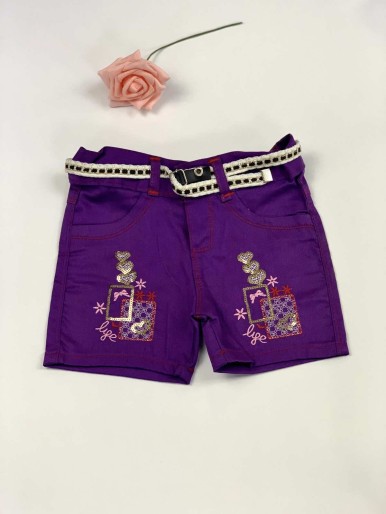 Girls purple jeans shorts