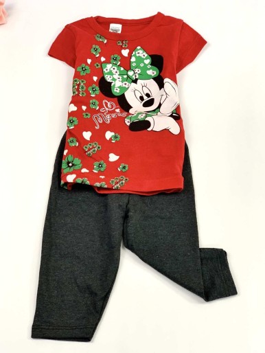 Girl's set with red T-shirt MICKY