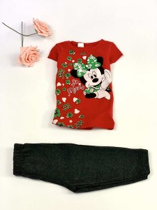 Girl's set with red T-shirt MICKY
