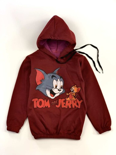 TOM & JERRY Boys' Red Hoodie