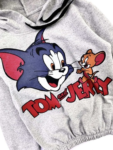 هودي ولادي رمادي  TOM AND JERRY