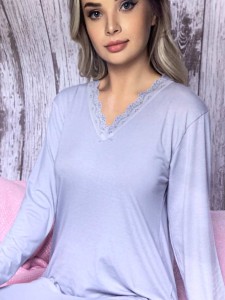 Light gray long sleeve pajama