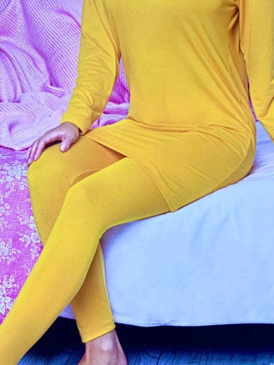 Hot Yellow Long Sleeve Pajama