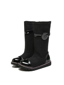 Girls Buckle Decor Boots