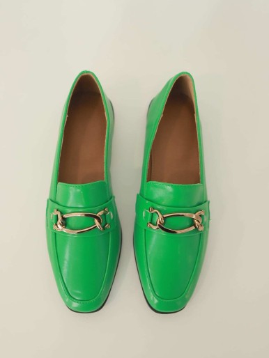 Metal Decor Slip On Loafers