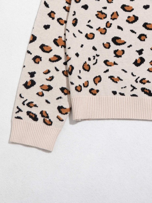 Girls Leopard Pattern Sweater