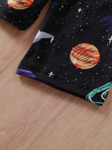 Boys Galaxy Print Top & Pants