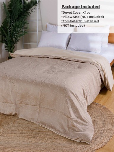 Geometric Jacquard Duvet Cover Without Filler
