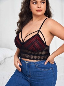 Plus Lace Harness Bralette