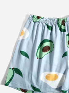 Girls 3pcs Fruit & Egg Print PJ Set