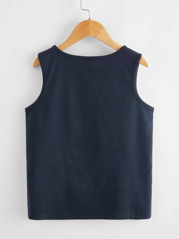 Girls' heart and logo print tank top