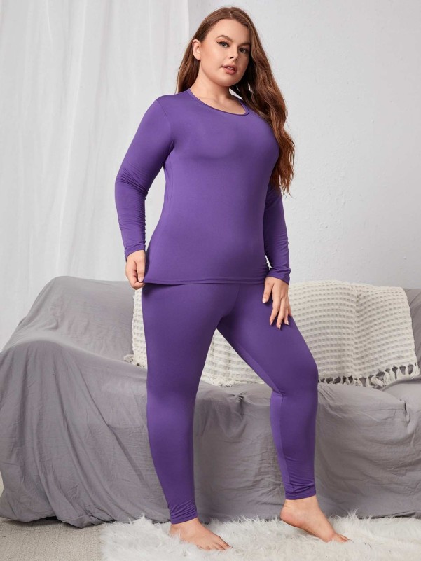 FOREYOND Plus Size Thermal Underwear for Women Long
