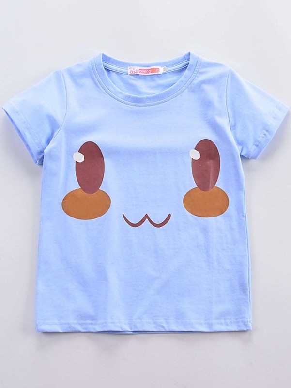 قميص بولو للأولاد بتصميم نيون رمادي مزركش