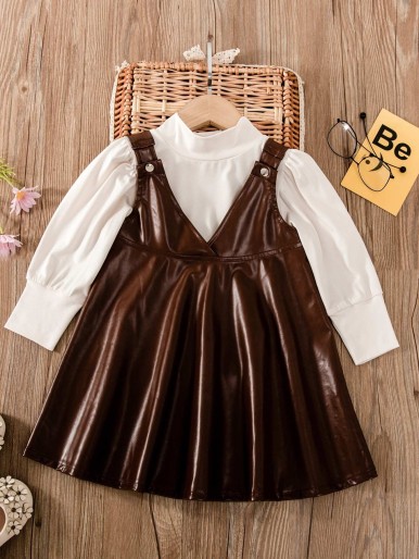 Color Block Stylish 2pcs Baby Girl Clothes