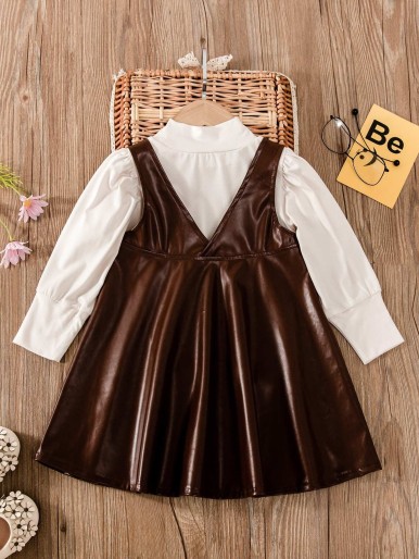 Color Block Stylish 2pcs Baby Girl Clothes