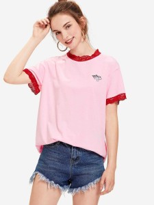 Lace Trim Tee